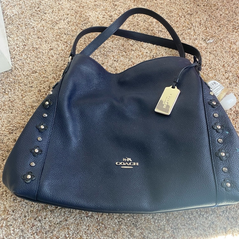 Coach purse.  Great size. Navy